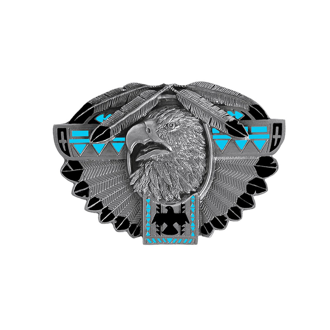 Southwestern Eagle Belt Buckle with Enamel Finish