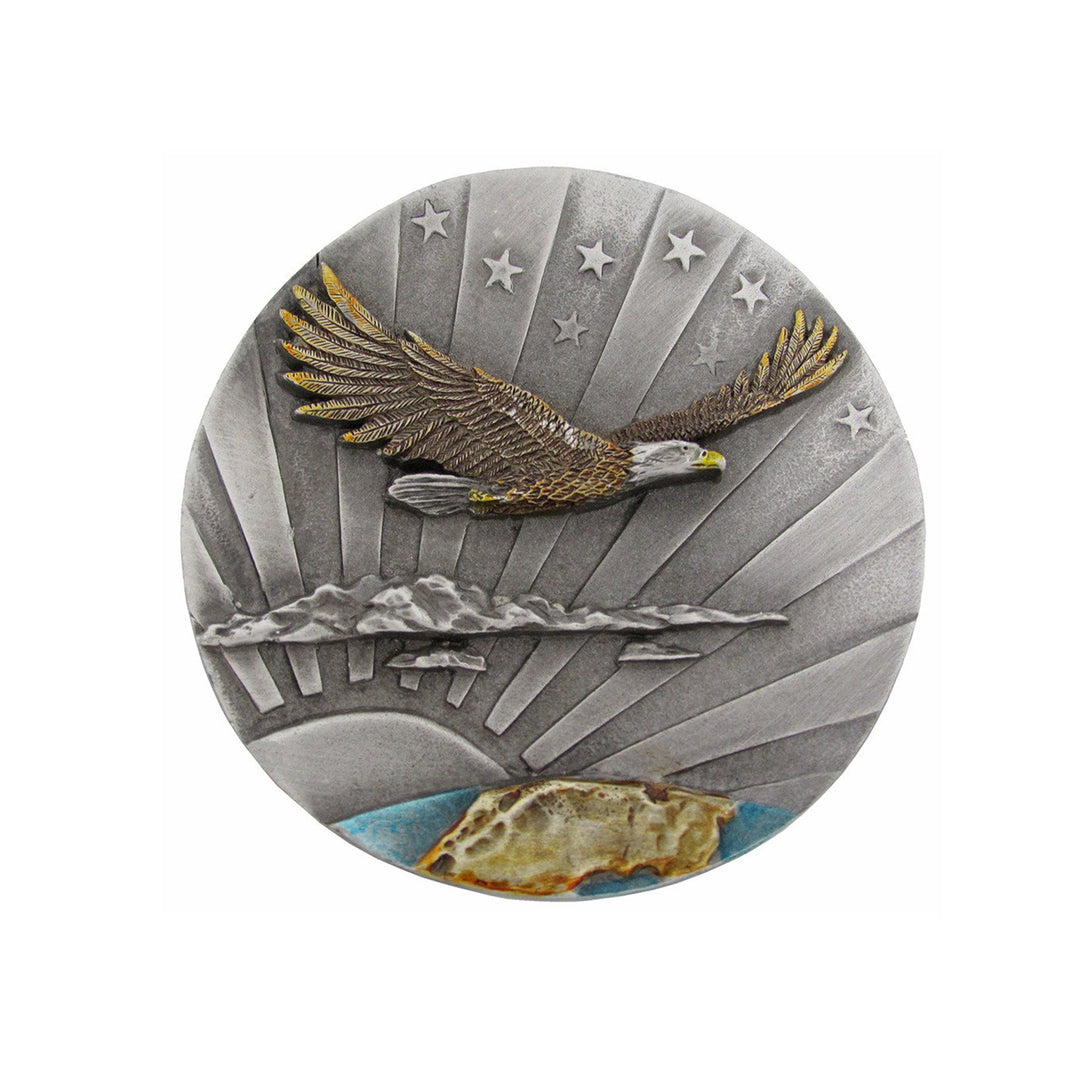 Soaring Eagle Belt Buckle with Enamel Finish