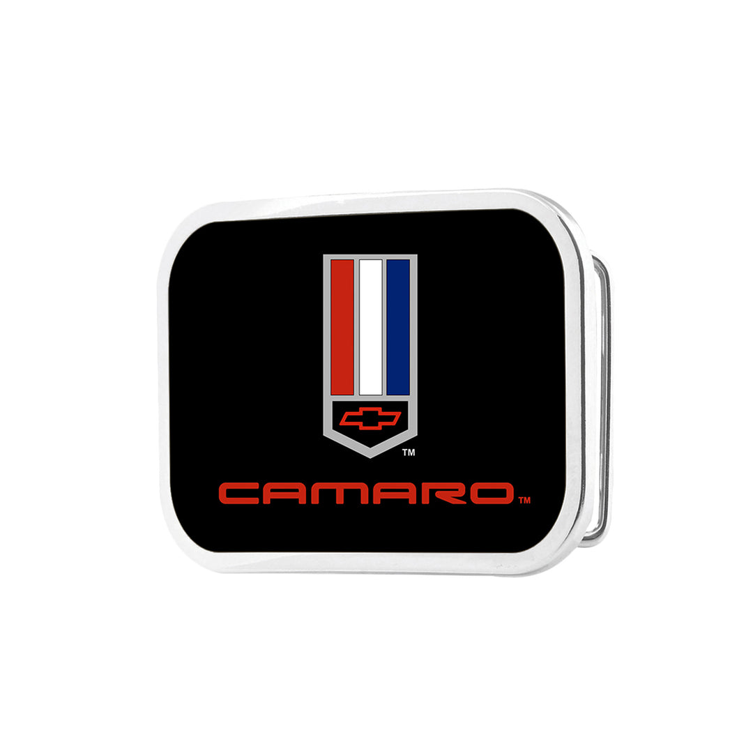 Camaro Badge Black Red White Blue Belt Buckle