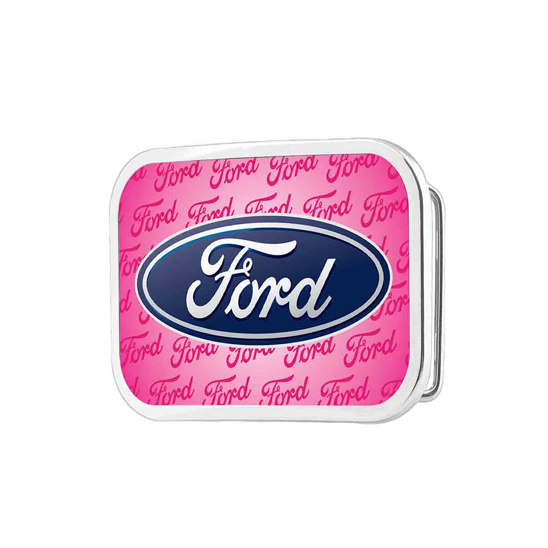 Ford Oval Logo Belt Buckle - Pink