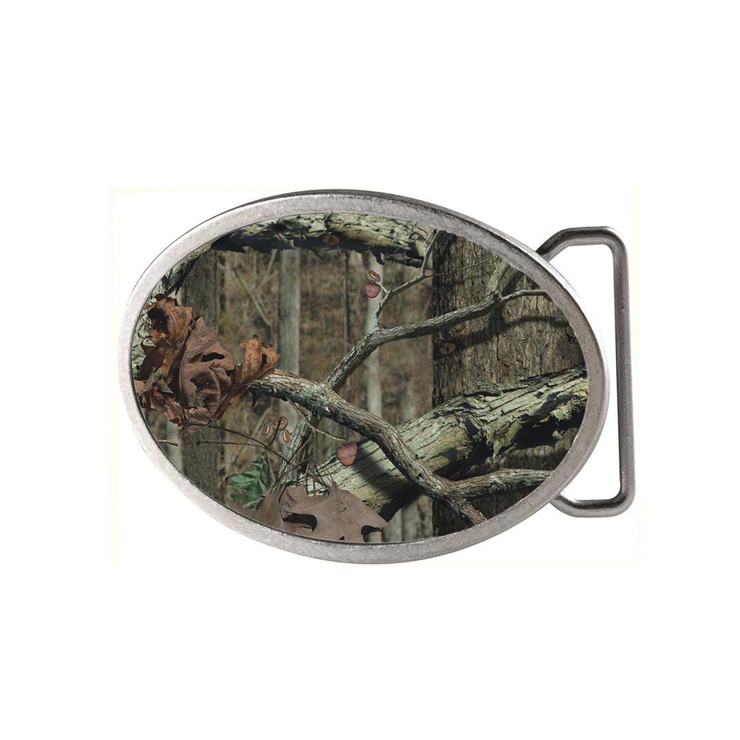 Mossy Oak Infinity - Chrome Oval Belt Buckle