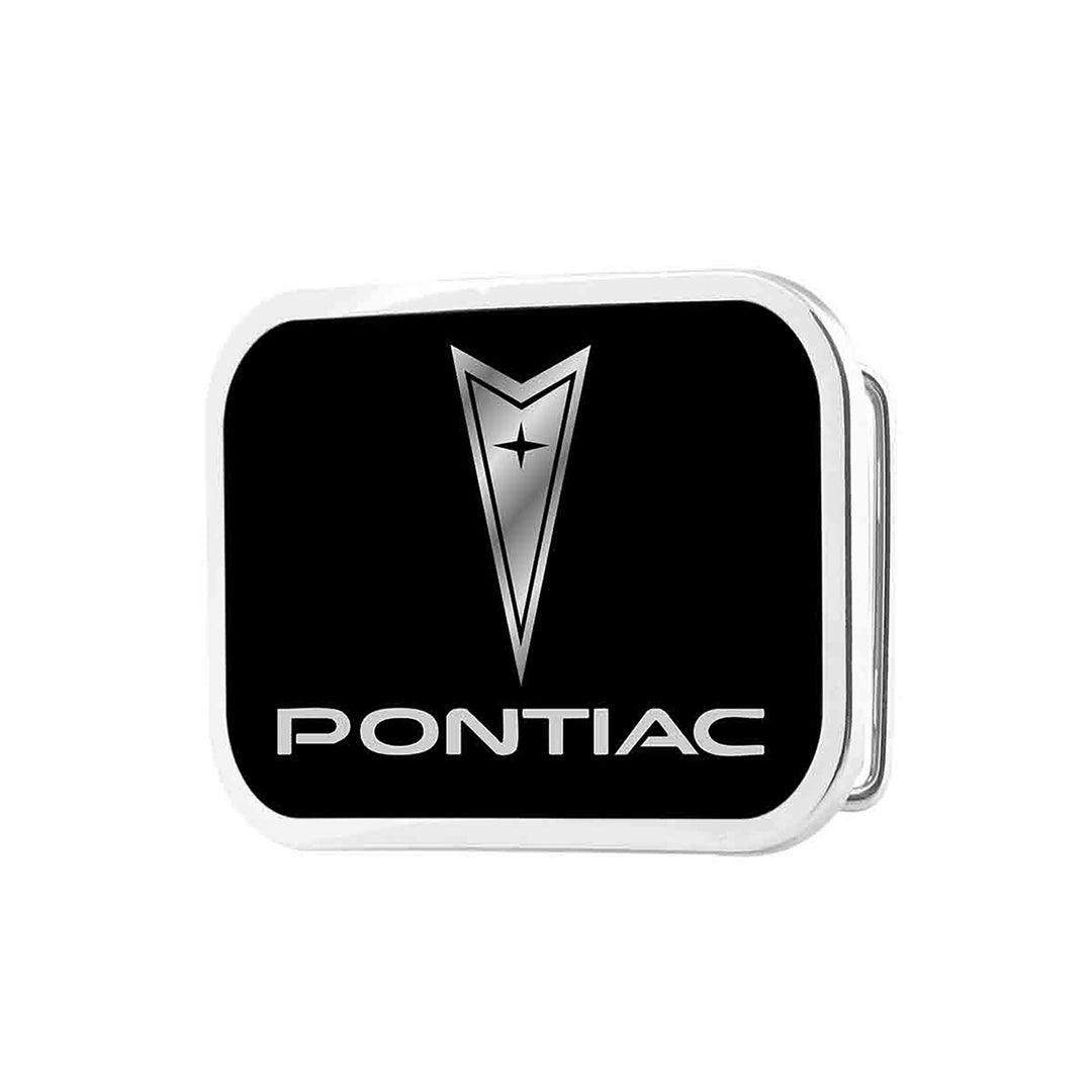 Pontiac Black Silver Belt Buckle