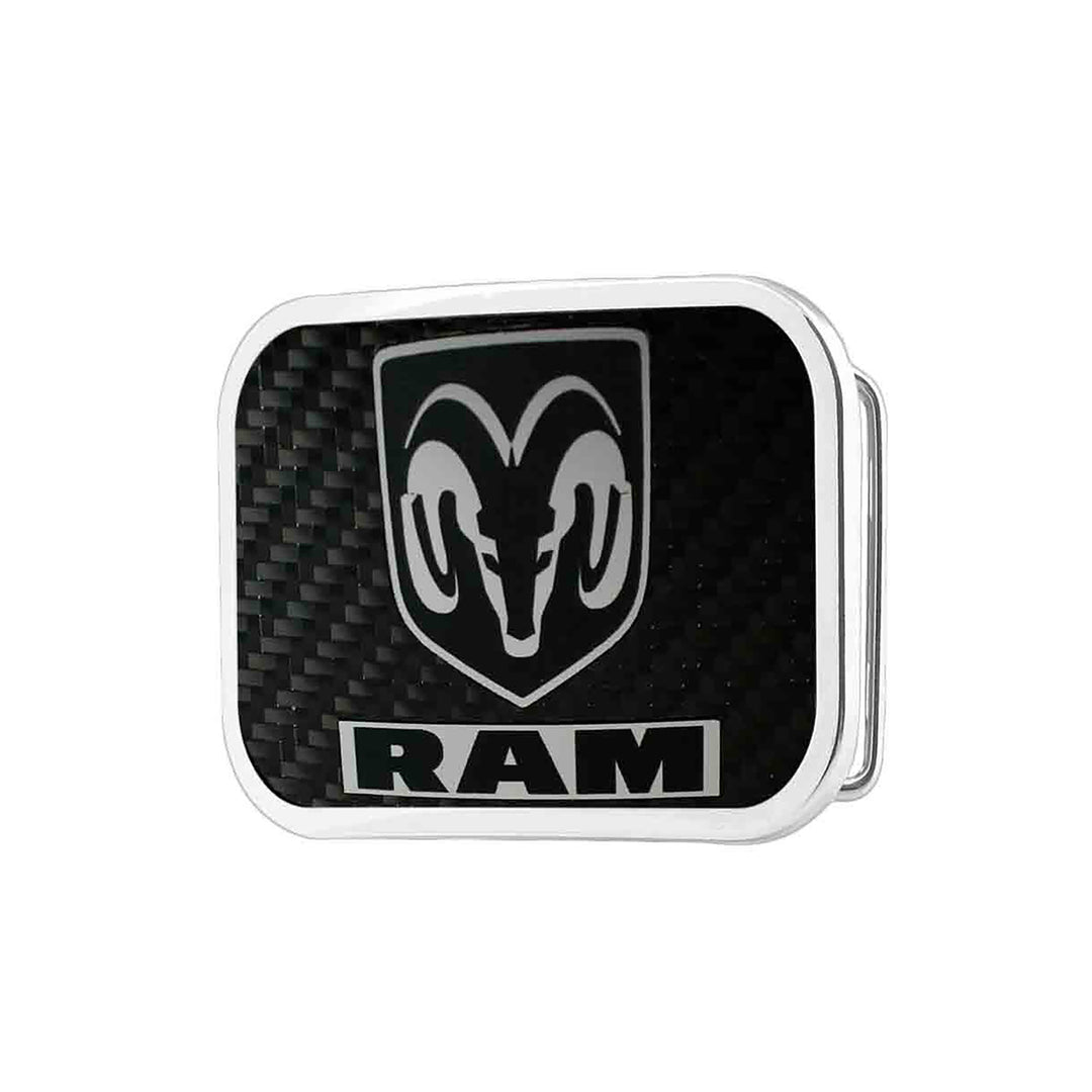 Dodge Ram Carbon Fiber Reverse Brushed Belt Buckle