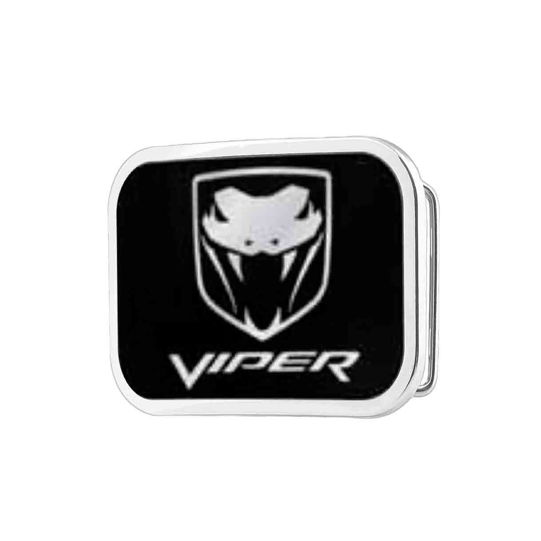 Dodge Viper Black Silver Logo Belt Buckle