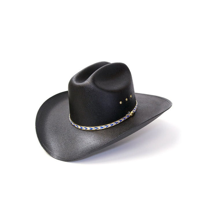 Black Straw Western Cattleman Hat