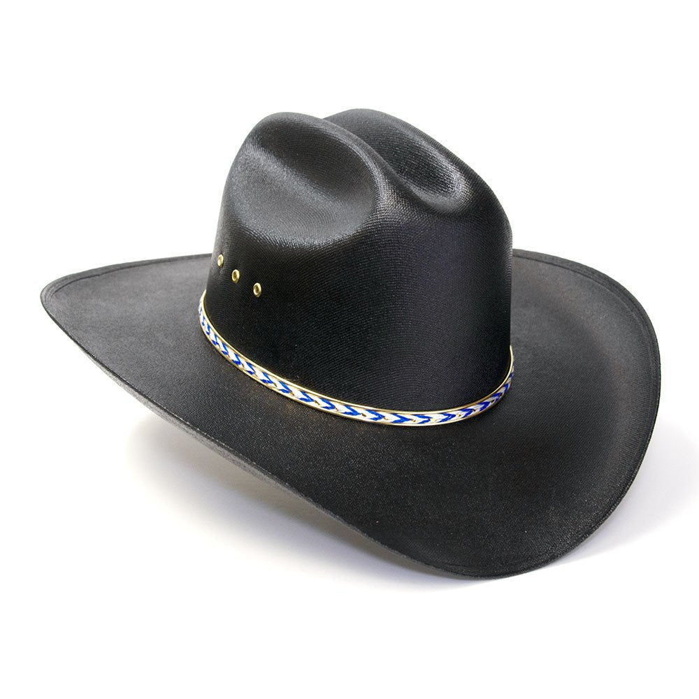 Black Straw Western Cattleman Hat