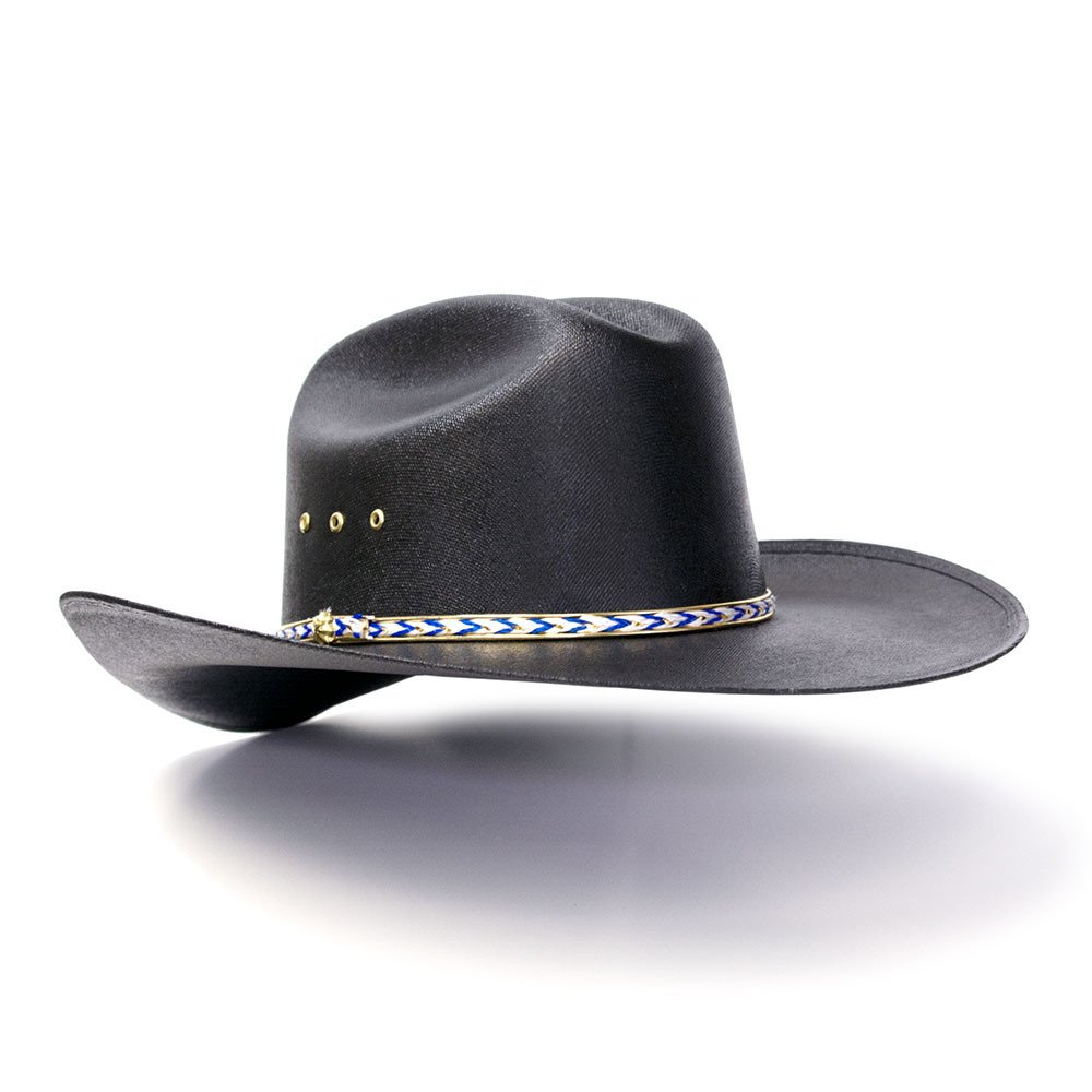 Black Straw Western Cattleman Hat