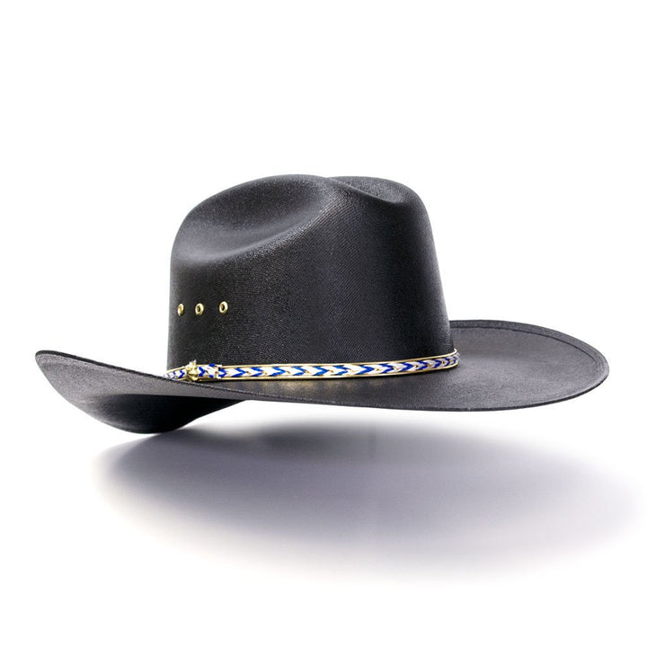 Black Straw Western Cattleman Hat