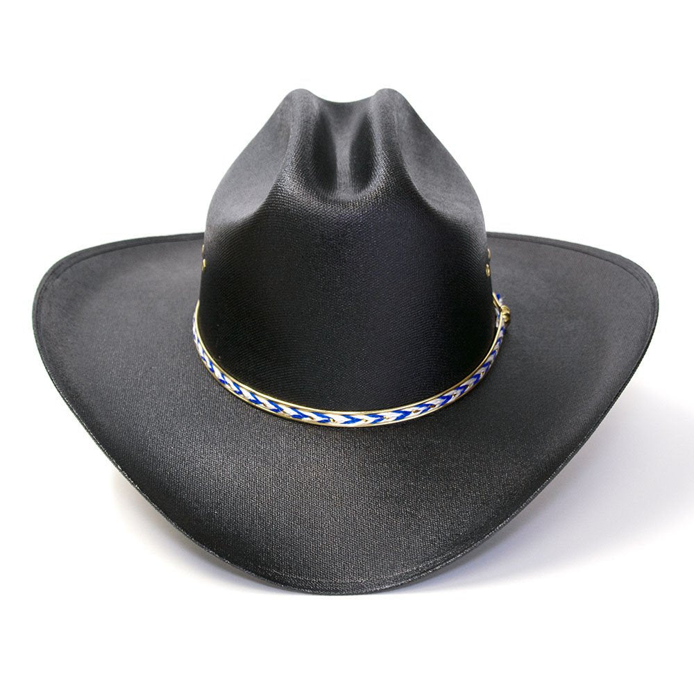 Black Straw Western Cattleman Hat