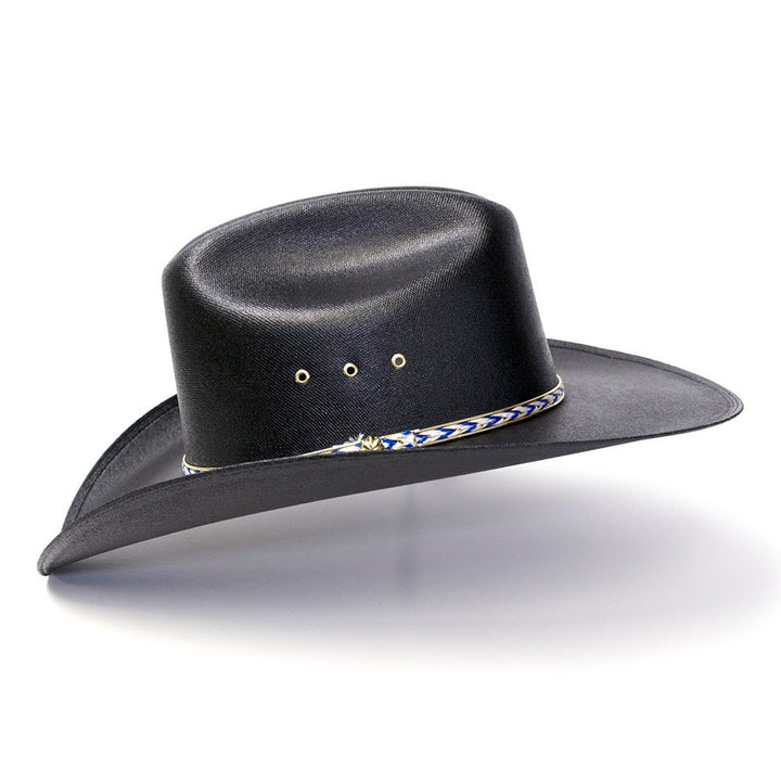 Black Straw Western Cattleman Hat