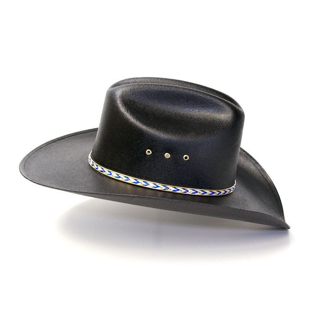 Black Straw Western Cattleman Hat