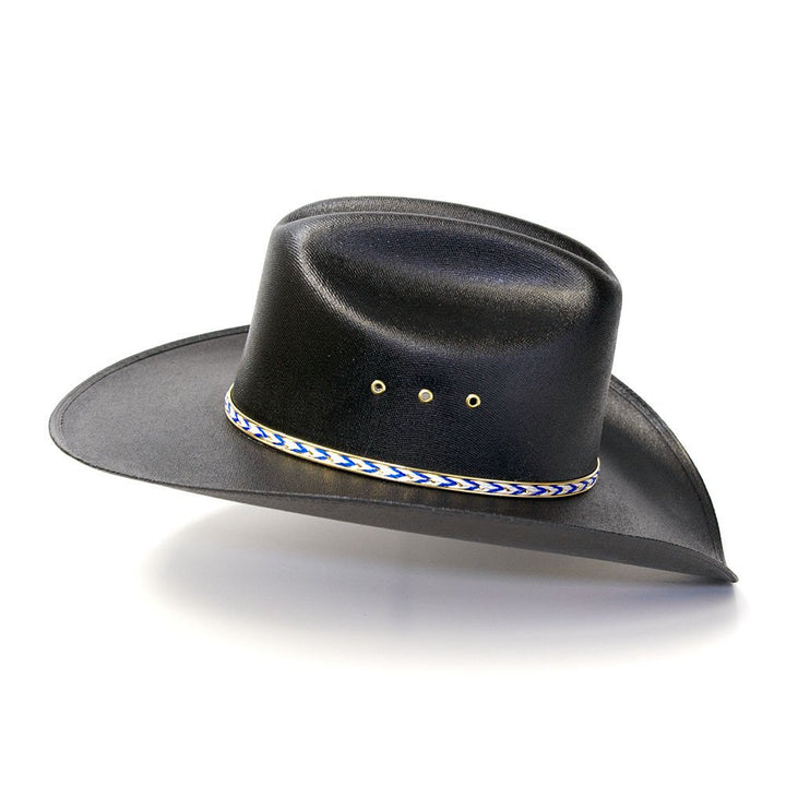 Black Straw Western Cattleman Hat