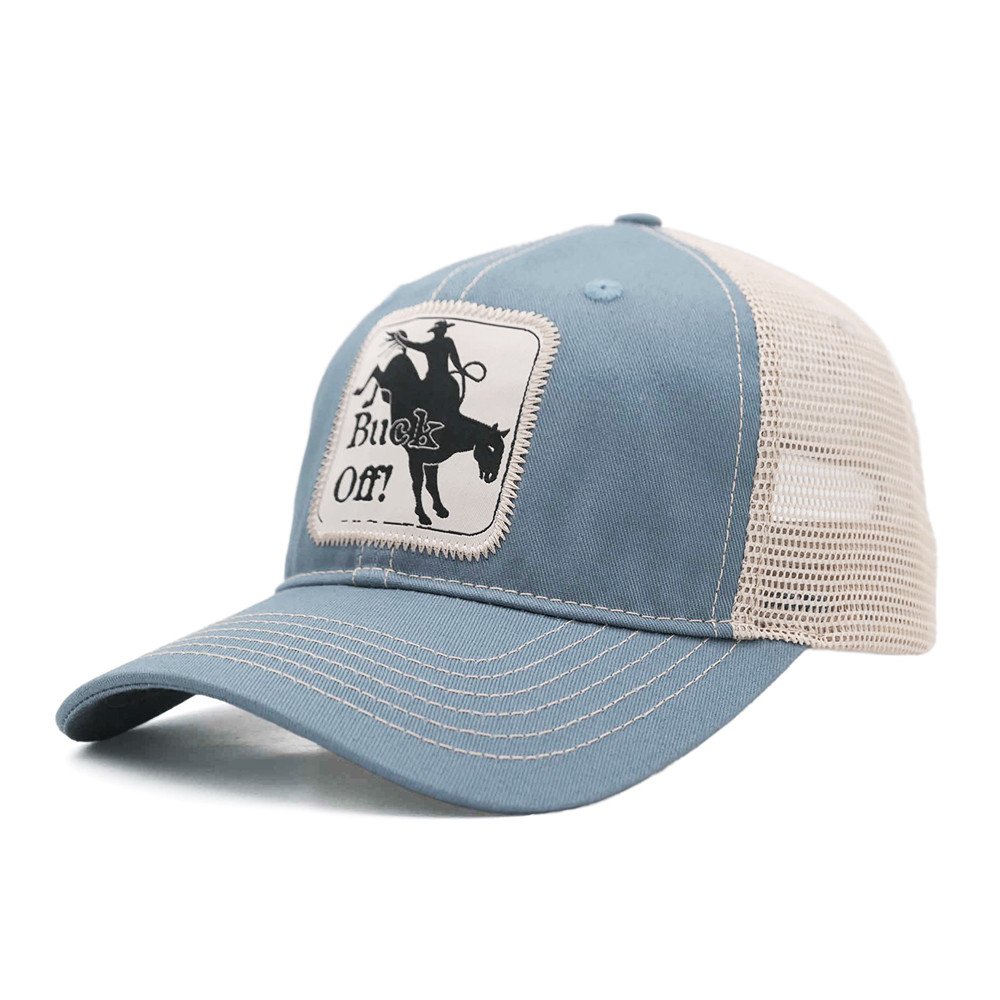 Blue "Buck Off" Trucker Cap