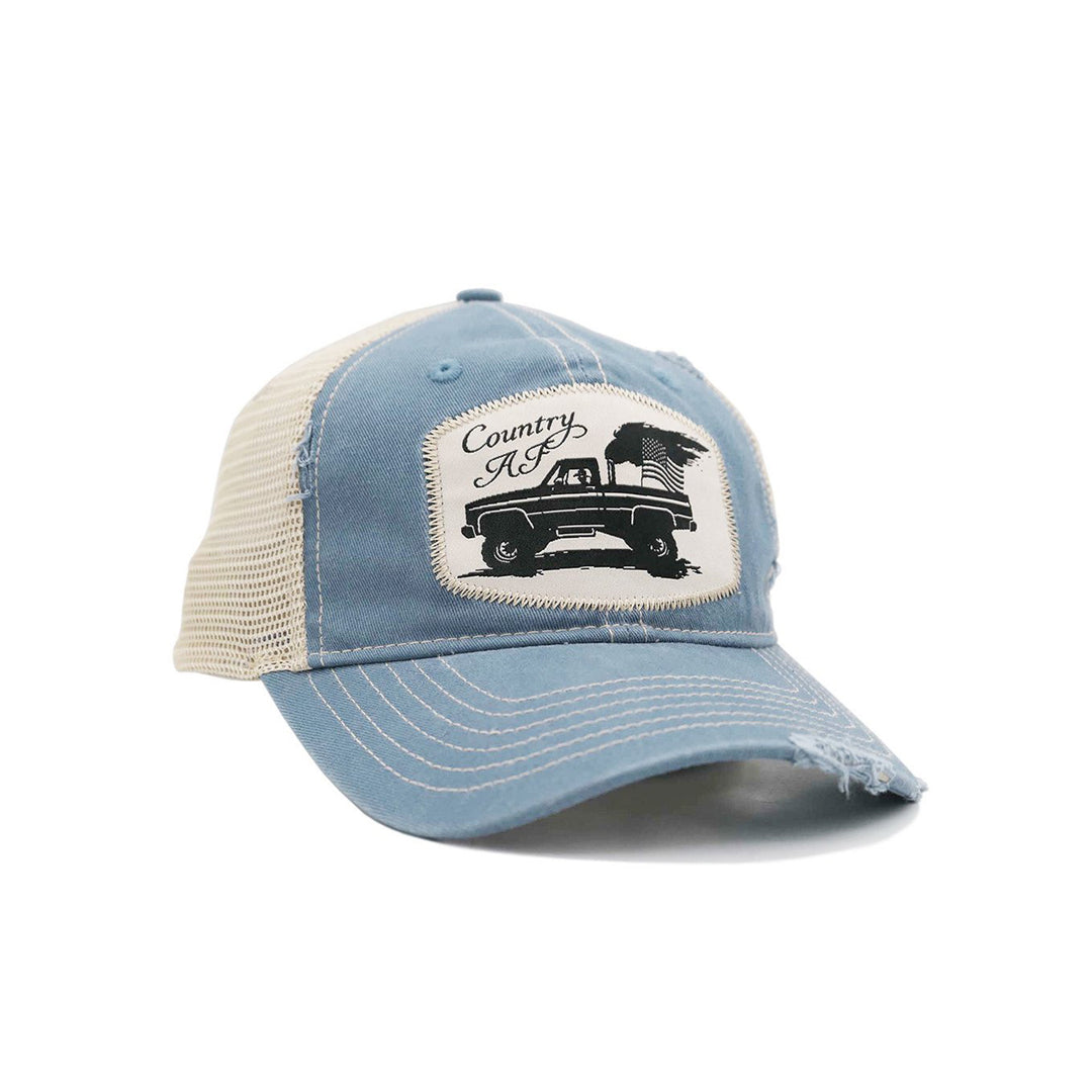 Blue "Country AF" Trucker Cap