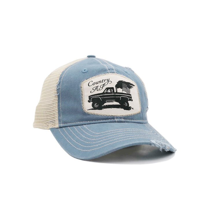 Blue "Country AF" Trucker Cap