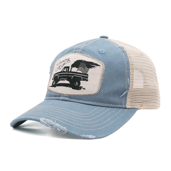 Blue "Country AF" Trucker Cap