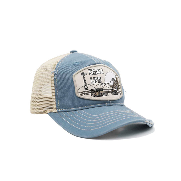 Blue "Farm Life" Trucker Cap
