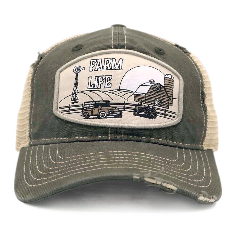 Green "Farm Life" Trucker Cap