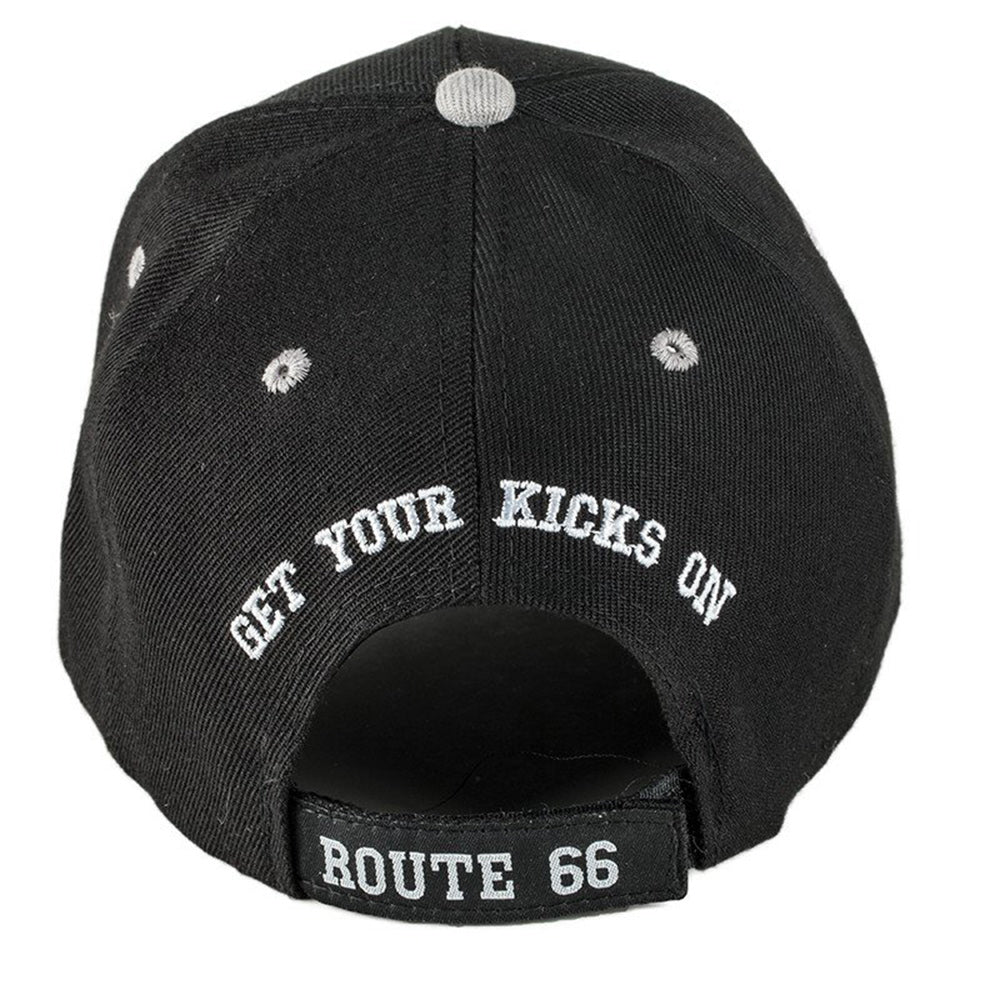 Black Western Trucker Cap with Embroidered Rt 66