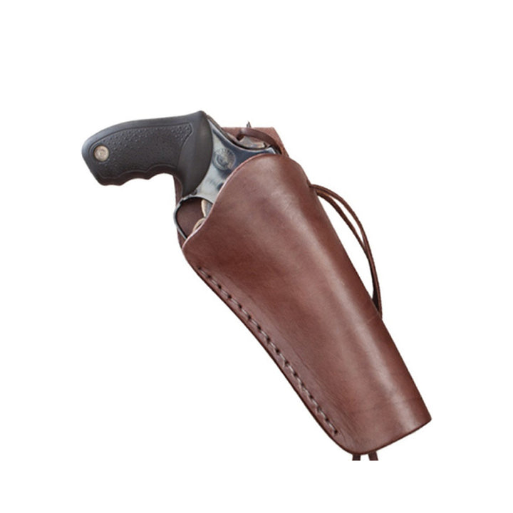 Chocolate Smooth Leather Cross Draw Holster - Left Handed
