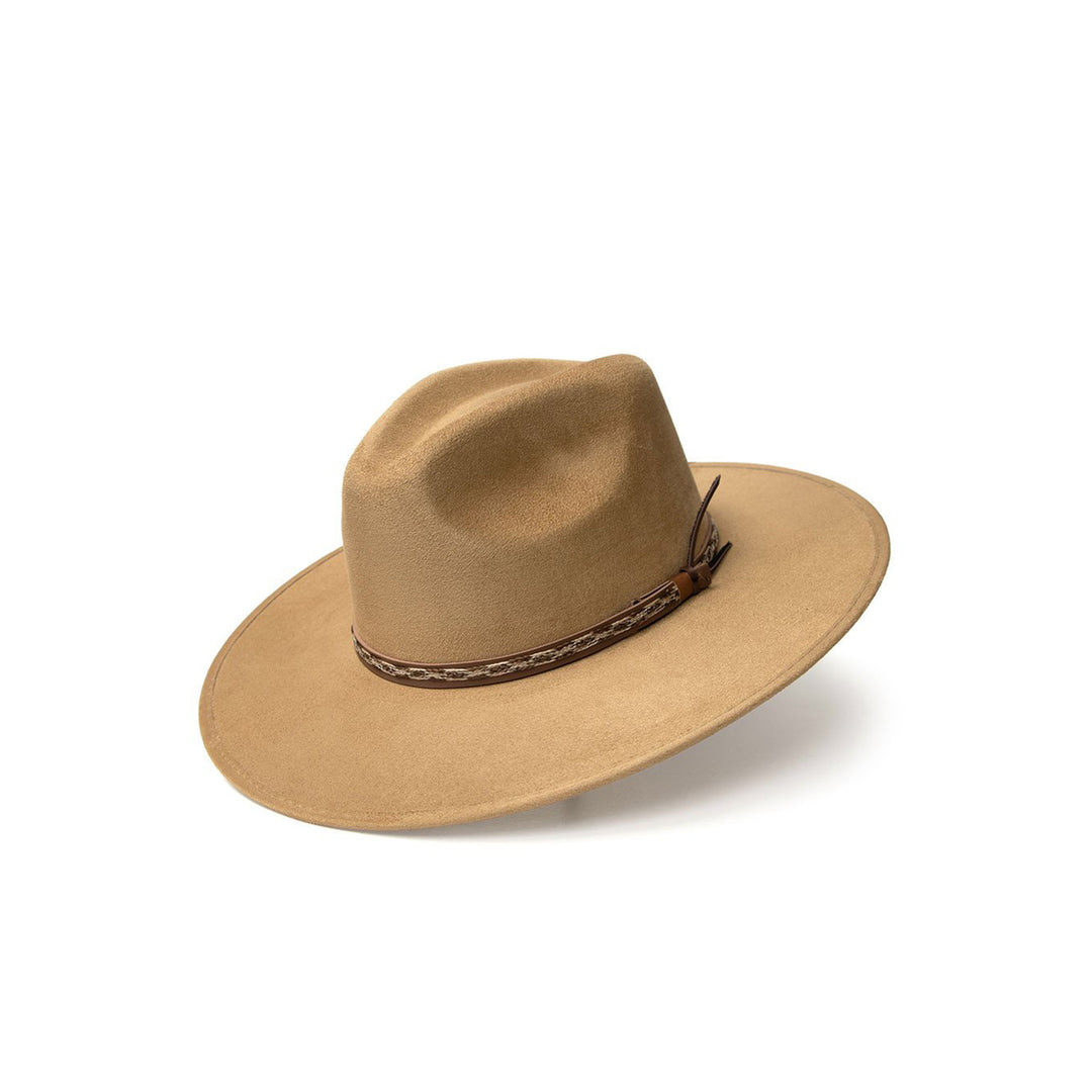 Pinch Front Flat Brim Fashion Hat