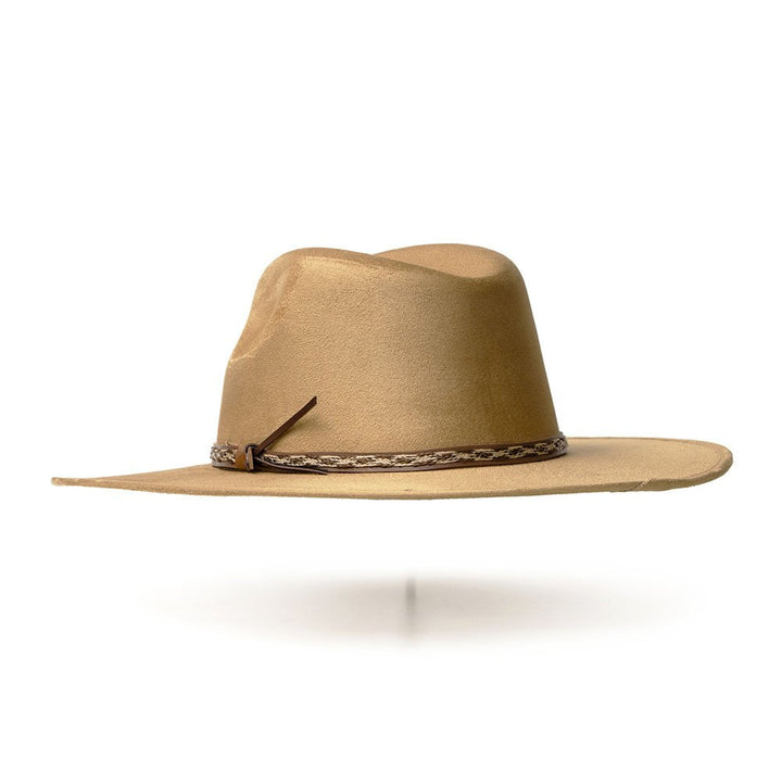 Pinch Front Flat Brim Fashion Hat