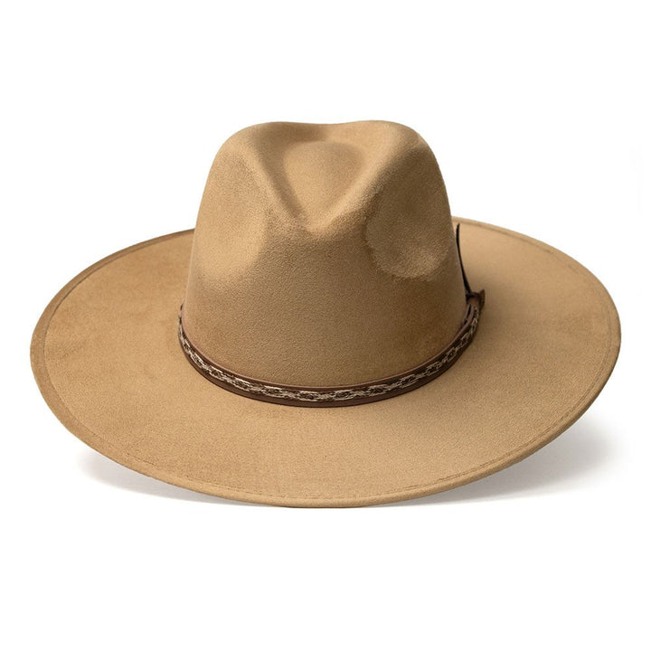 Pinch Front Flat Brim Fashion Hat