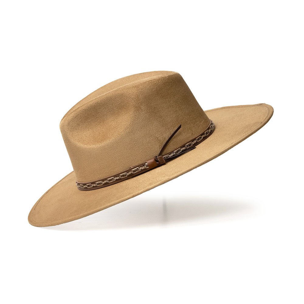 Pinch Front Flat Brim Fashion Hat
