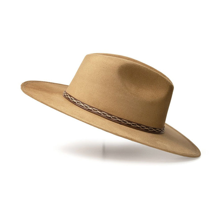 Pinch Front Flat Brim Fashion Hat