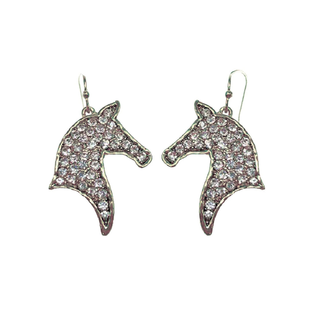 Horsehead Rhinestone Earrings