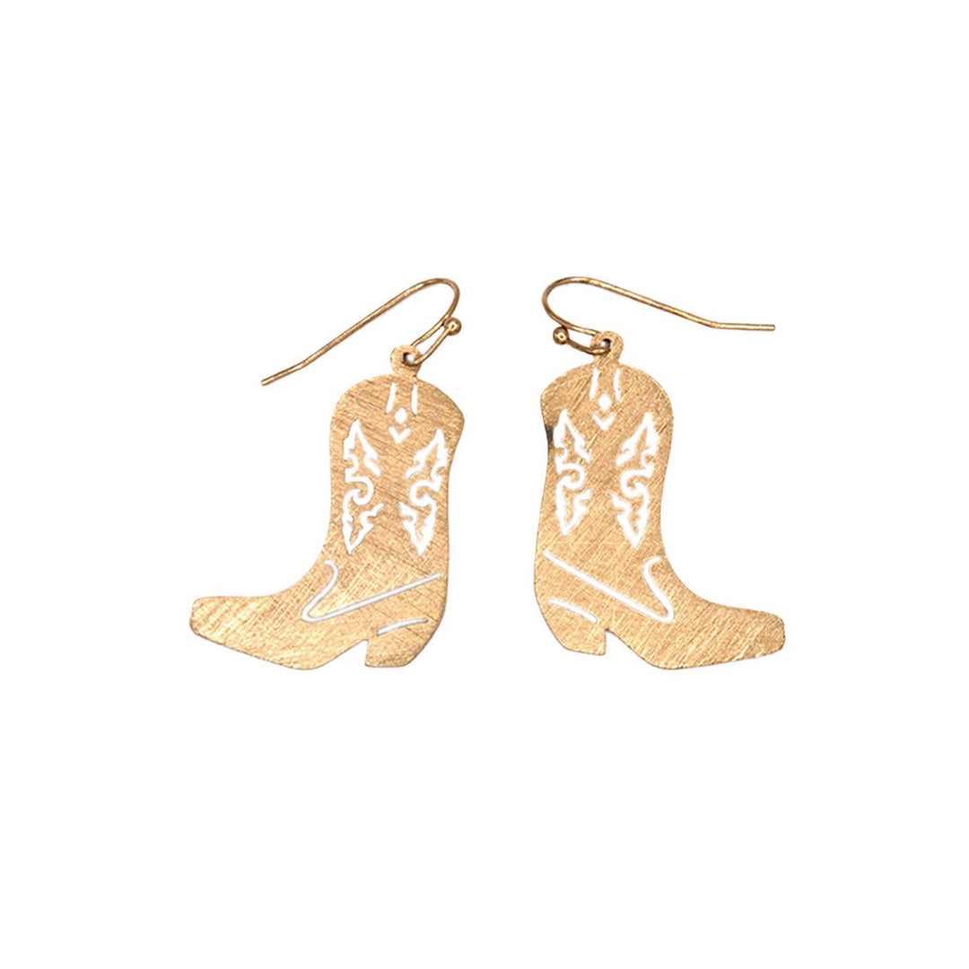 Cowboy boots Gold Earrings