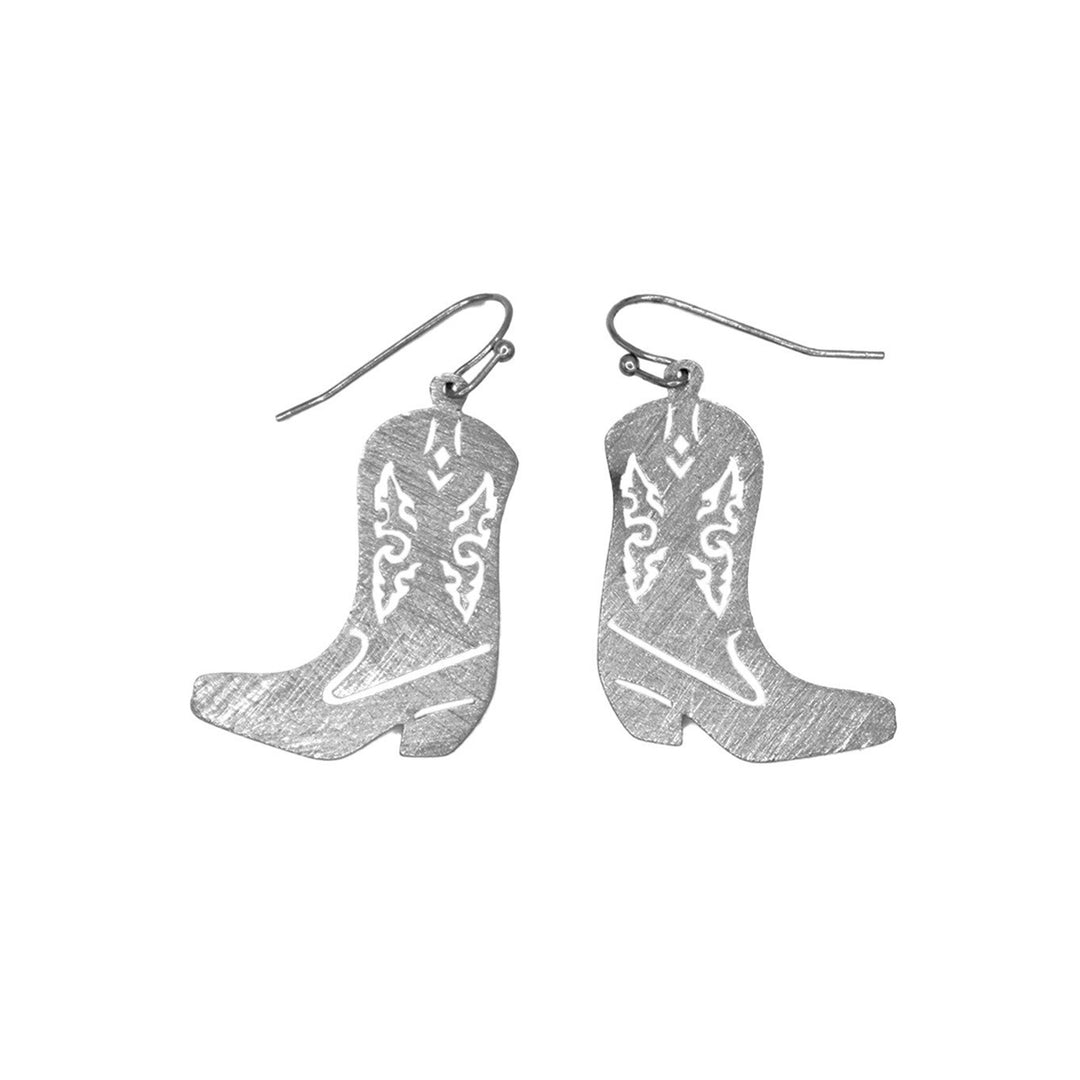 Cowboy boots Silver Earrings