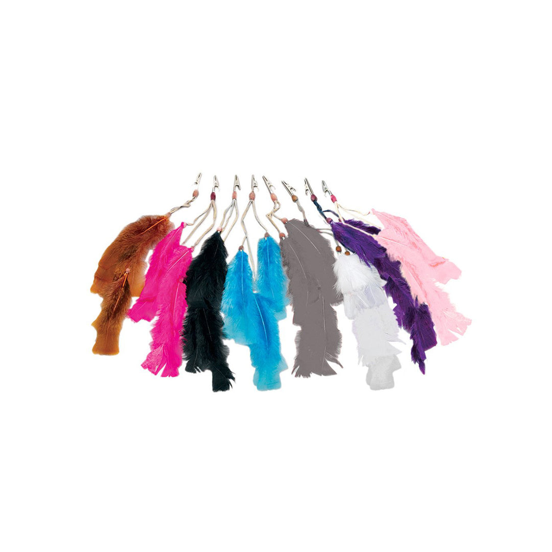Feather Tail Clips - Pink