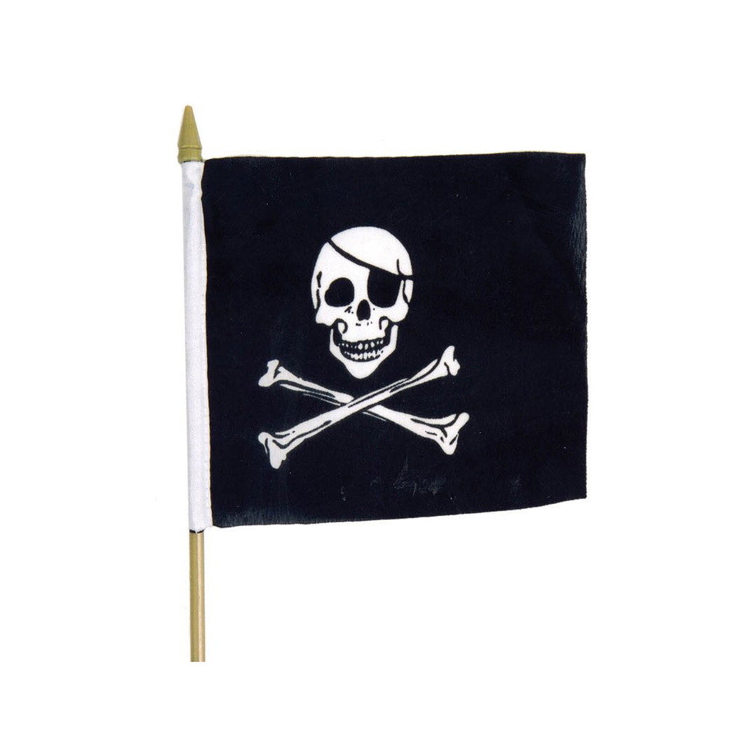4 in x 6 in Jolly Roger Stick Flag