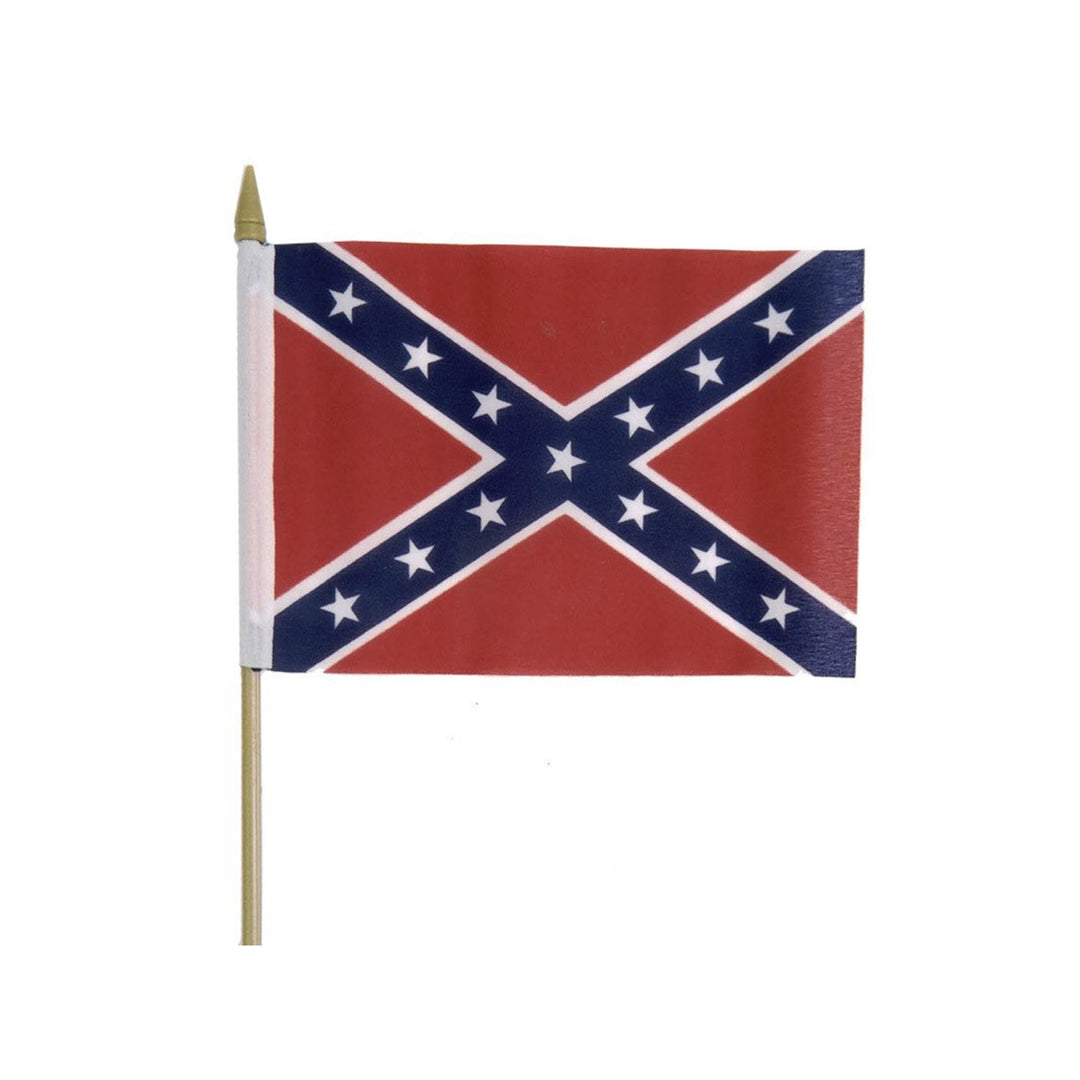 4 in x 6in Rebel Stick Flag