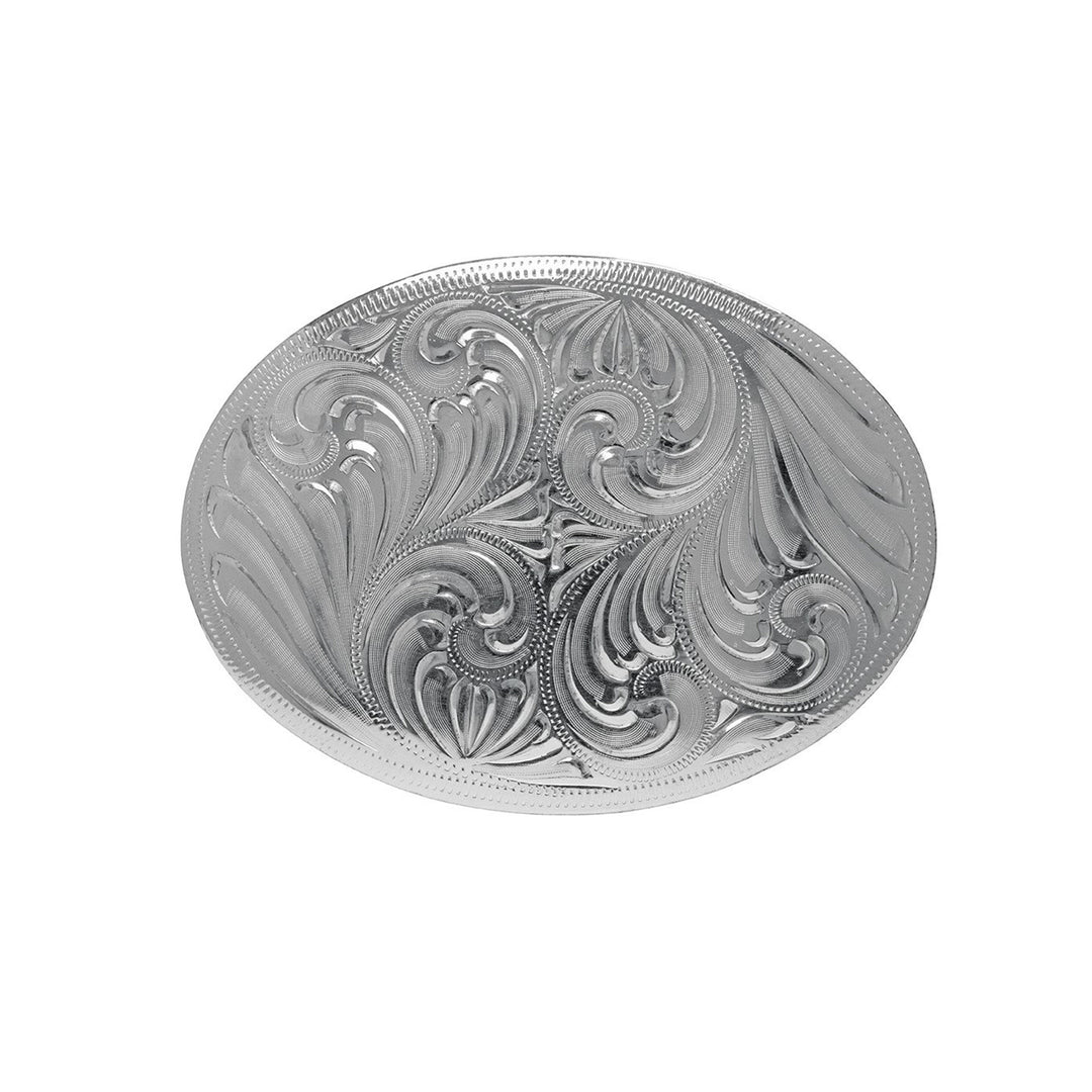 Engraved German Silver Belt Buckle