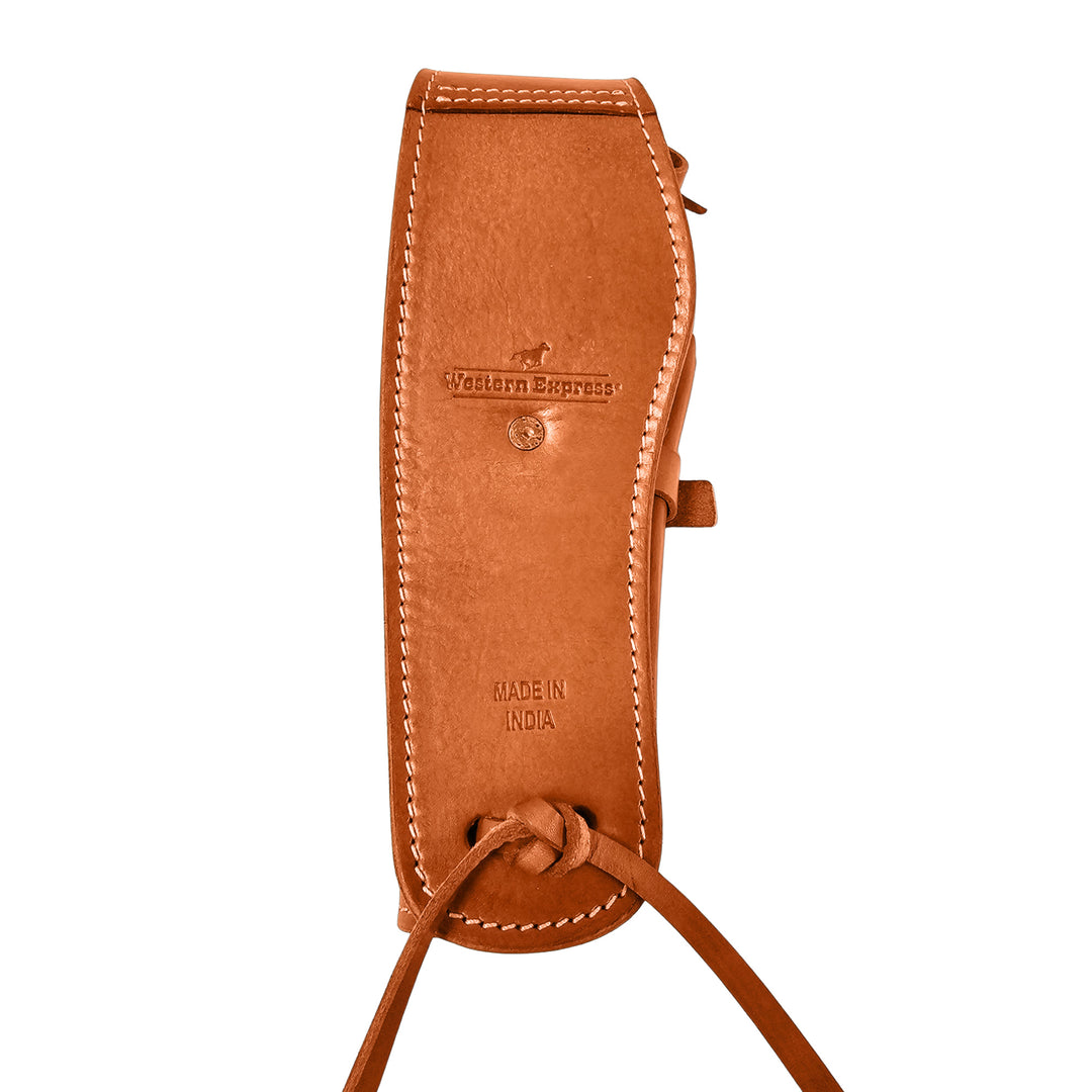 Natural .45 Caliber Tooled Leather Holster