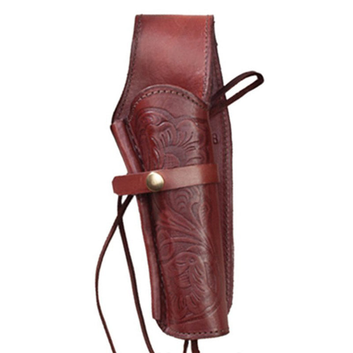Wine .45 Caliber Tooled Leather Holster