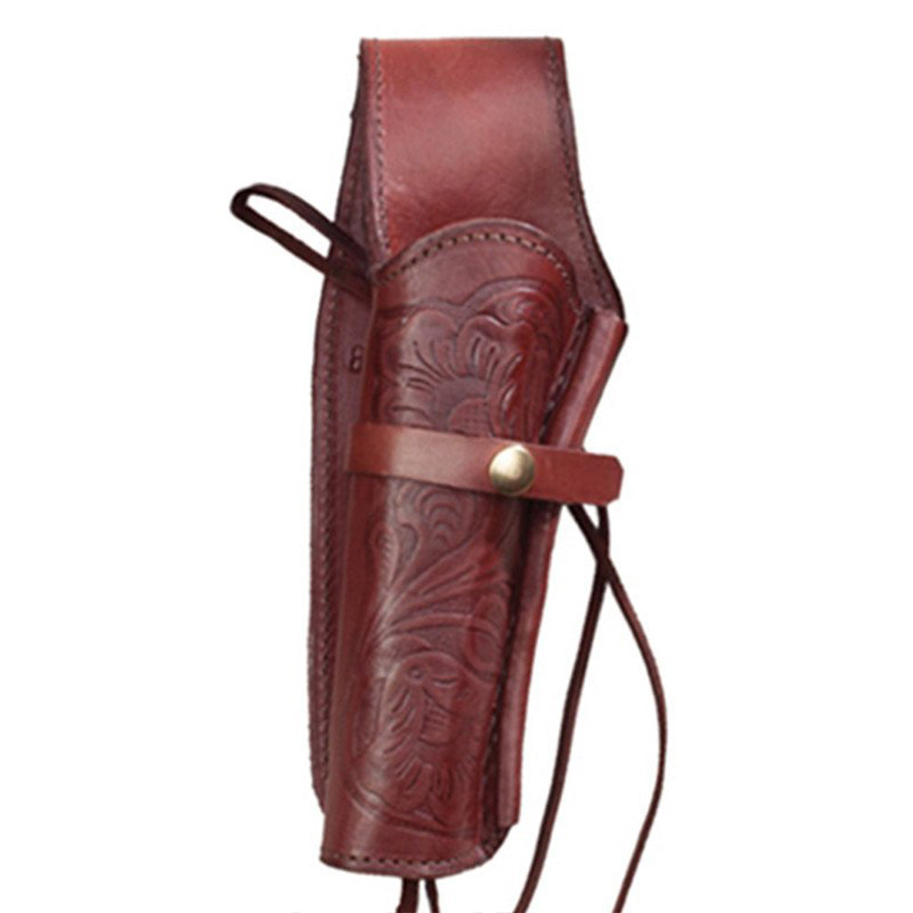 Wine .45 Caliber Tooled Leather Holster