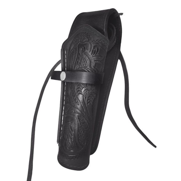 Black .38 Caliber Tooled Leather Holster