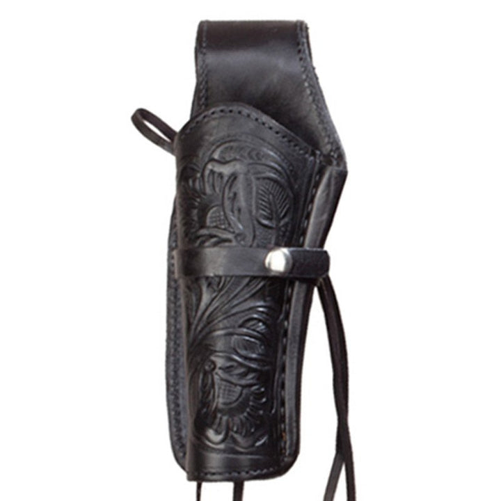 Black .45 Caliber Tooled Leather Holster