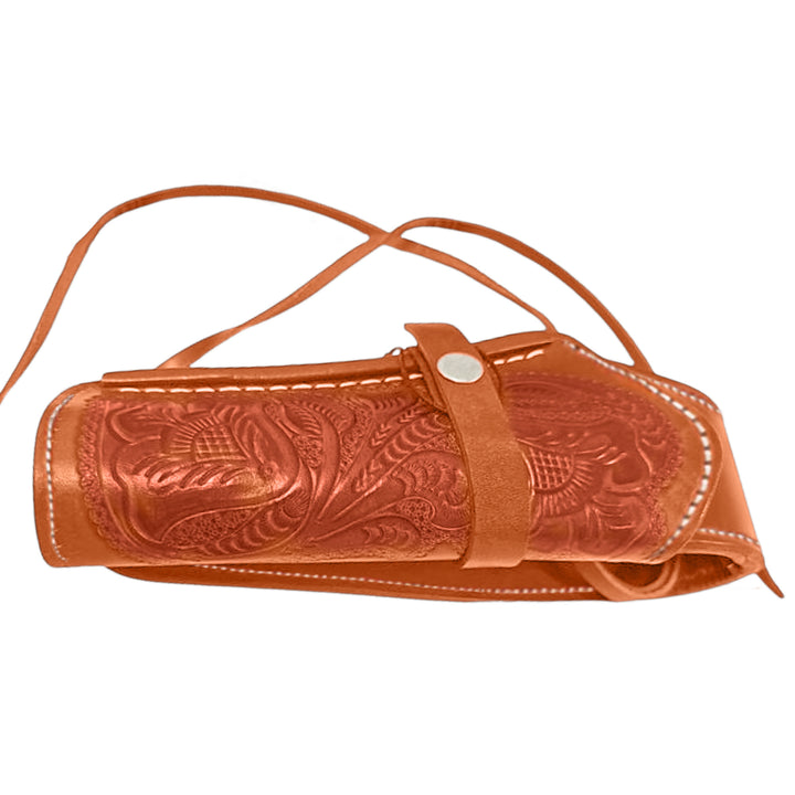 Natural .45 Caliber Tooled Leather Holster