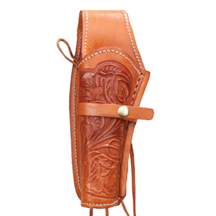 Natural .45 Caliber Tooled Leather Holster