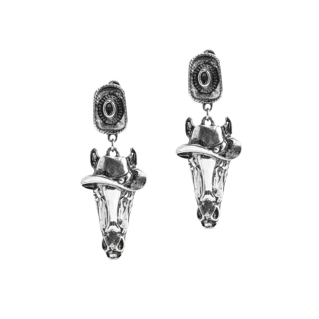 Western Horse Head Dangle Earrings