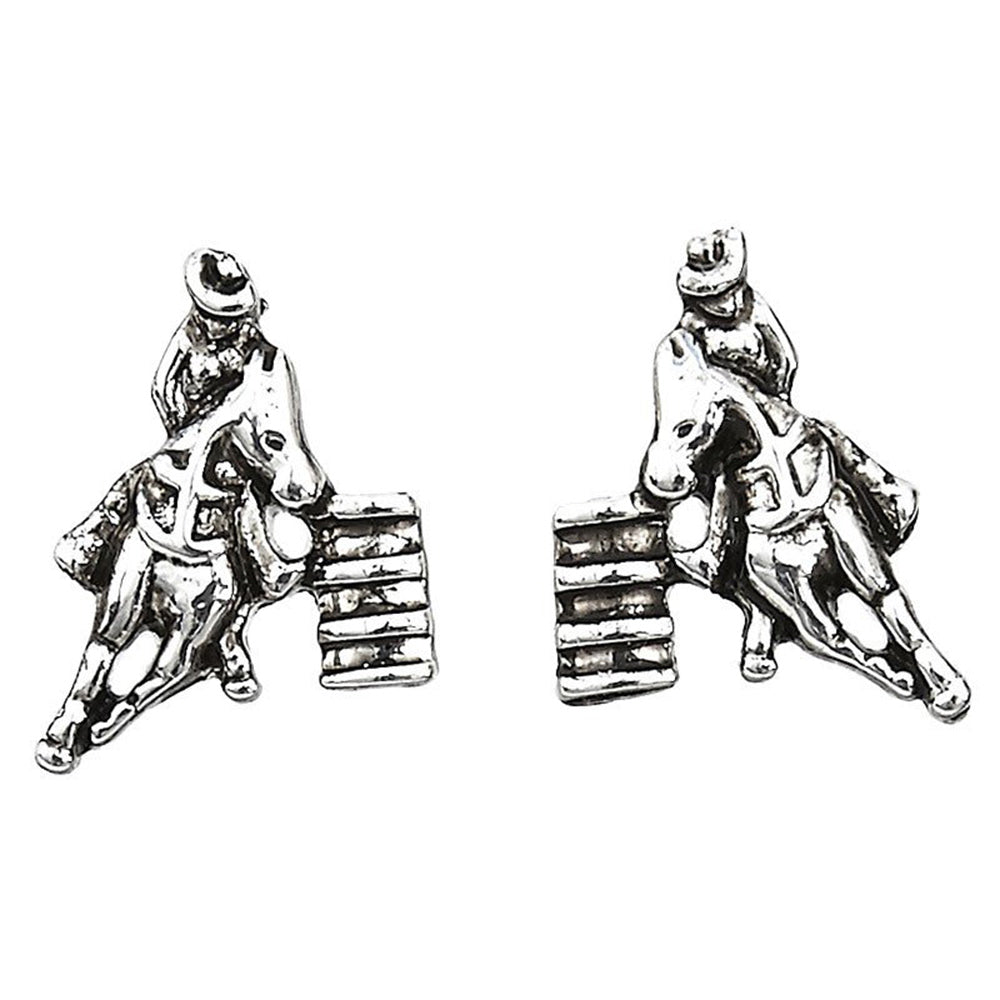 Barrel Racer Earrings in Cowboy Hat Gift Box