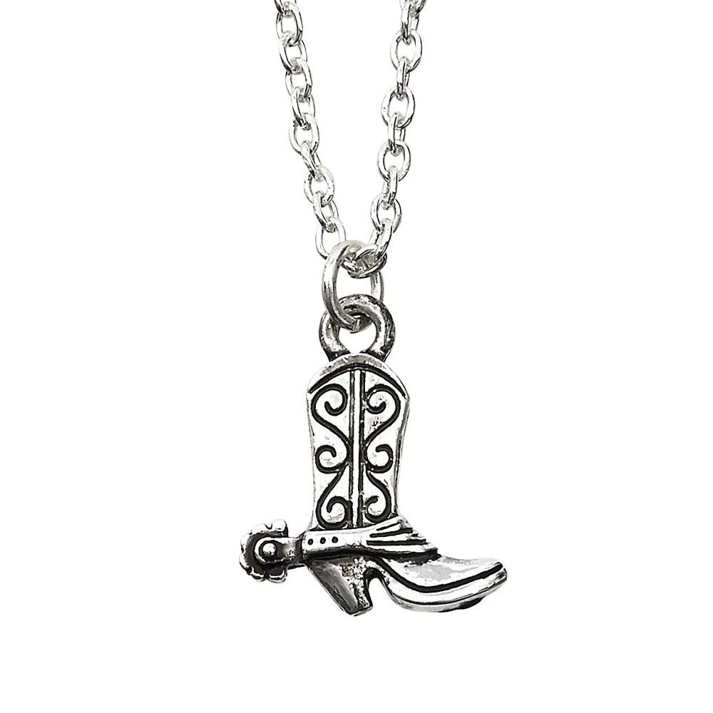 Cowboy Boot Necklace in Cowboy Hat Gift Box