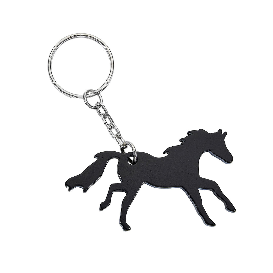 Running Horse Keychain - Black