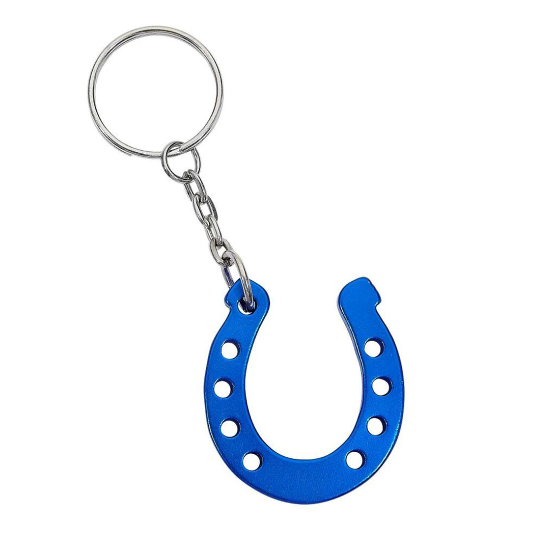 Horseshoe Keychain - Blue