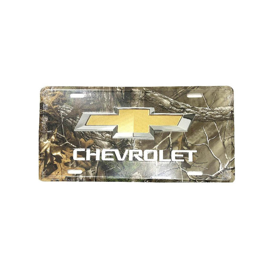 Camouflaged Chevrolet License Plate