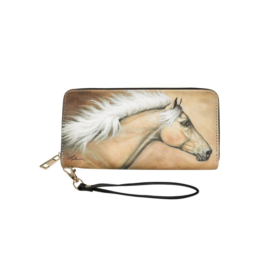 Palomino Horse Wristlet Wallet - Tan